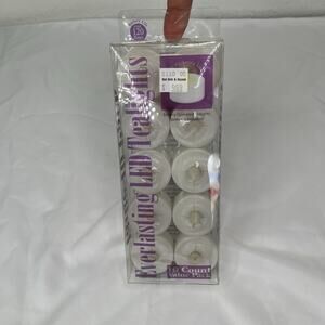 Everlasting Led Tealights New 10 count. Battery operated, flickering lights.